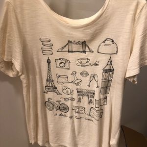 Shirt that reads “A Tale of Two Cities”